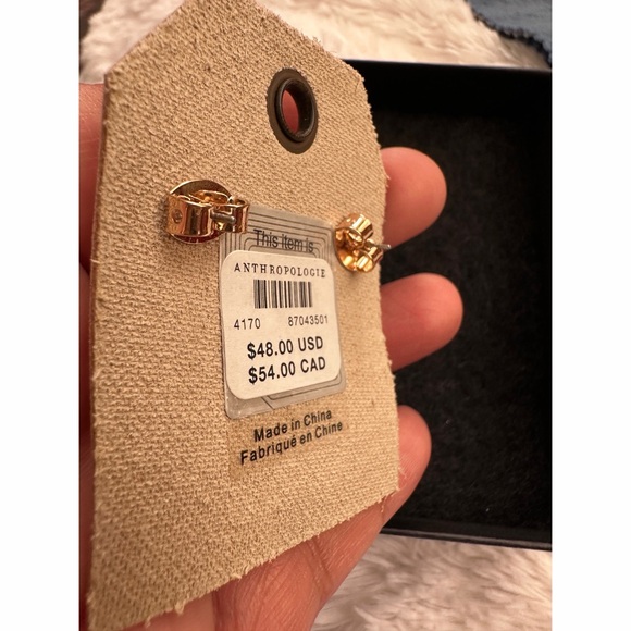 Anthropologie crystal Cutout Drop Earrings - Picture 5 of 5